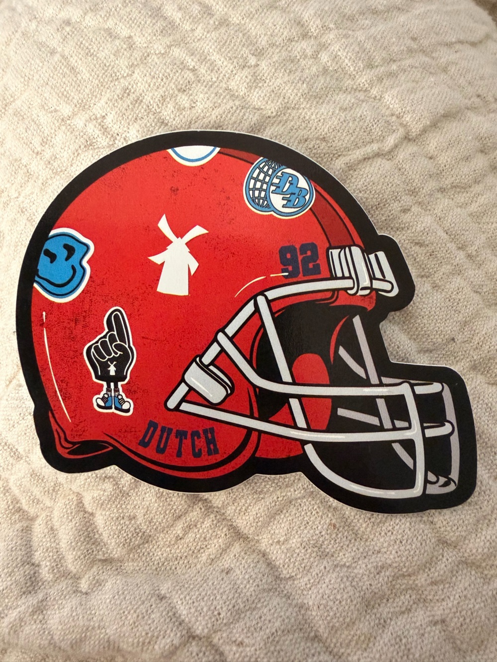Dutch bros fall football sticker